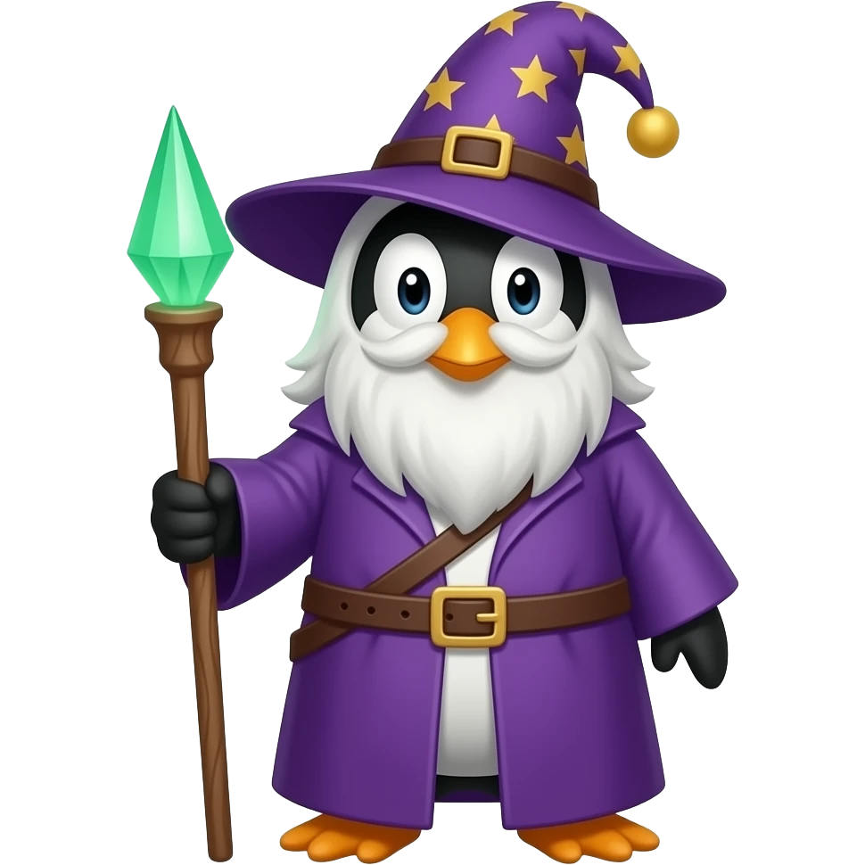 Penguin Wizard emoji