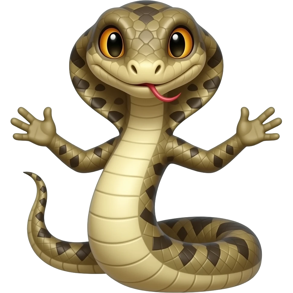 Snake with arms emoji