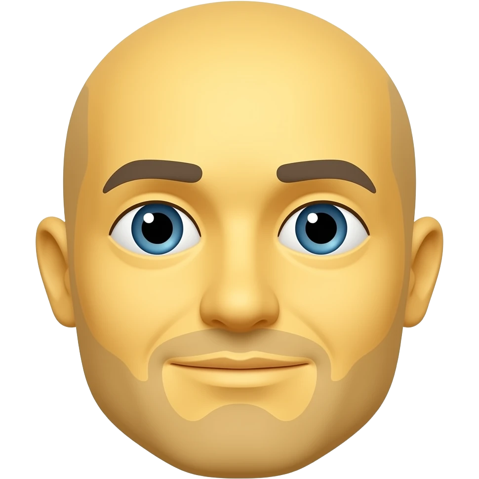 Round yellow emoji (round like a Circle)no nose oder ears:just facing left but looking to the viewer and with a Mouth that is a straight line emoji