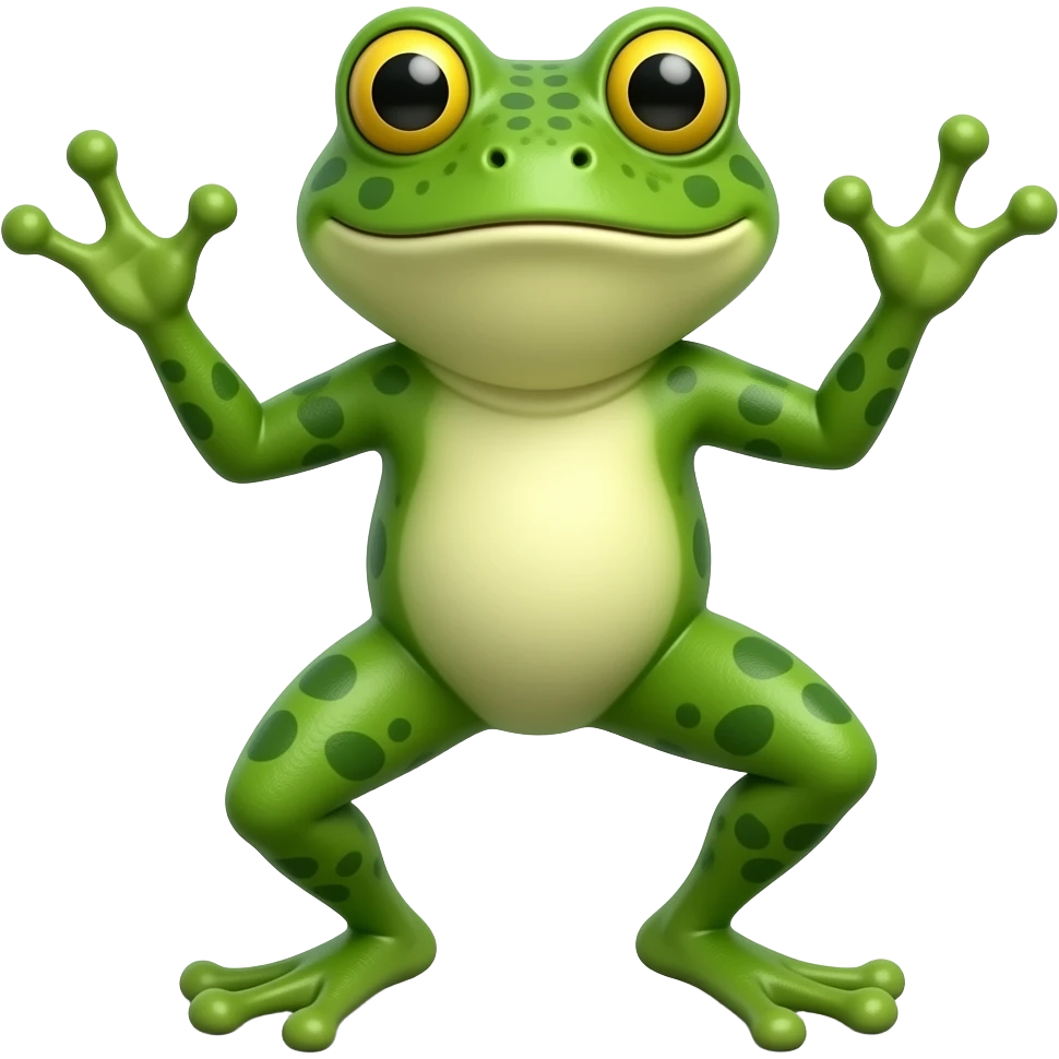Tap dancing frog emoji