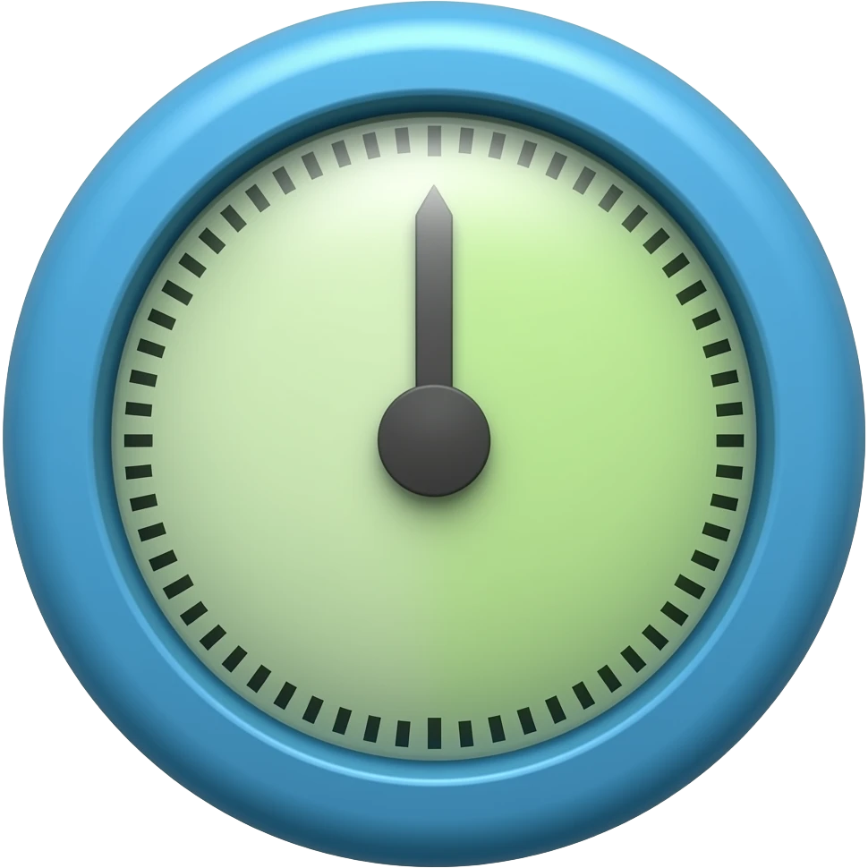 blue green Timer emoji