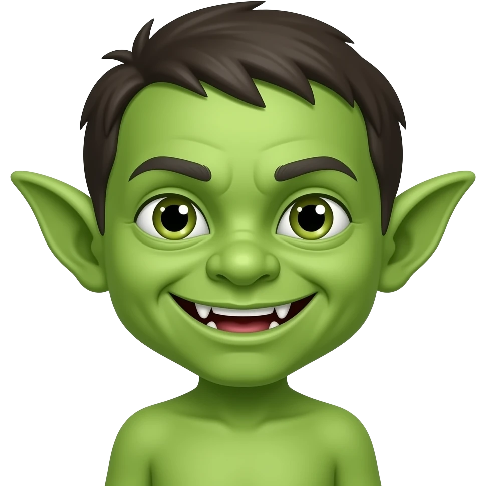 little goblin child in the style of discord emoji emoji