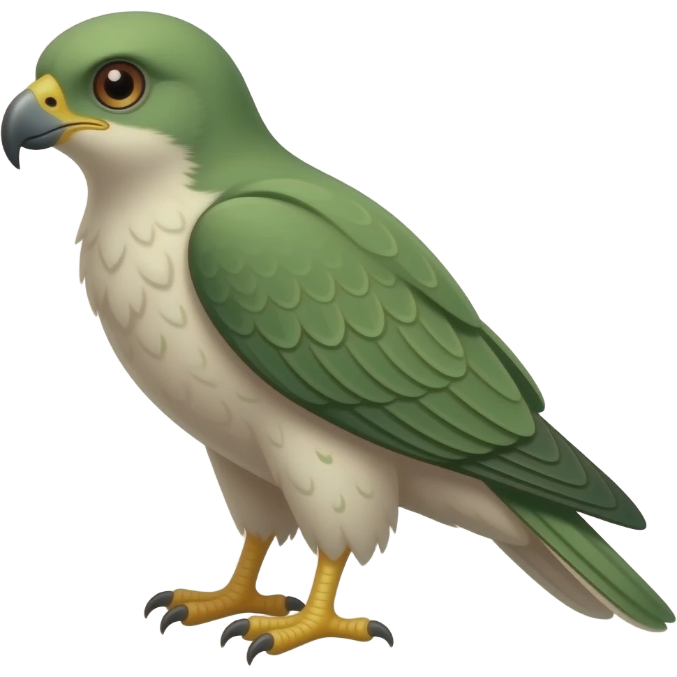 Full body she-hawk green female with full body emoji