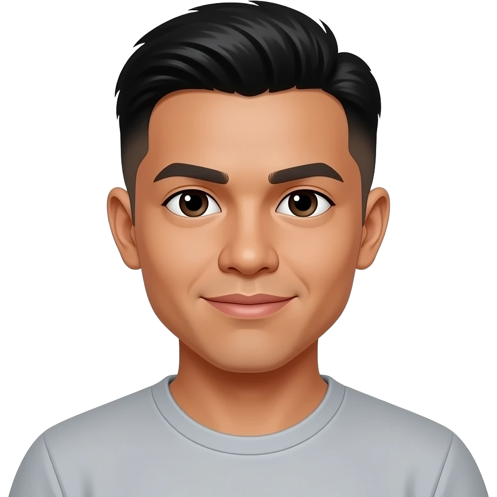 Filipino man 25 years old fade hair cut emoji