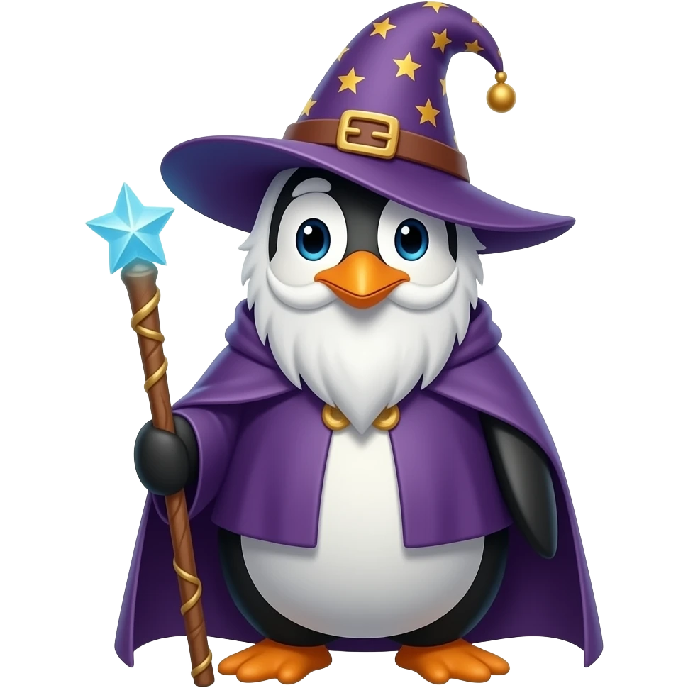Penguin Wizard emoji