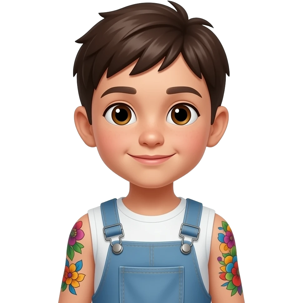 child with tattoes emoji