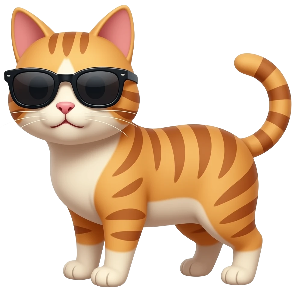 Cat wearing sunglasses emoji
