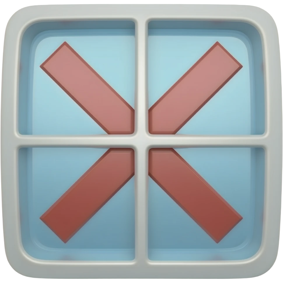 show Cross mark on Window emoji