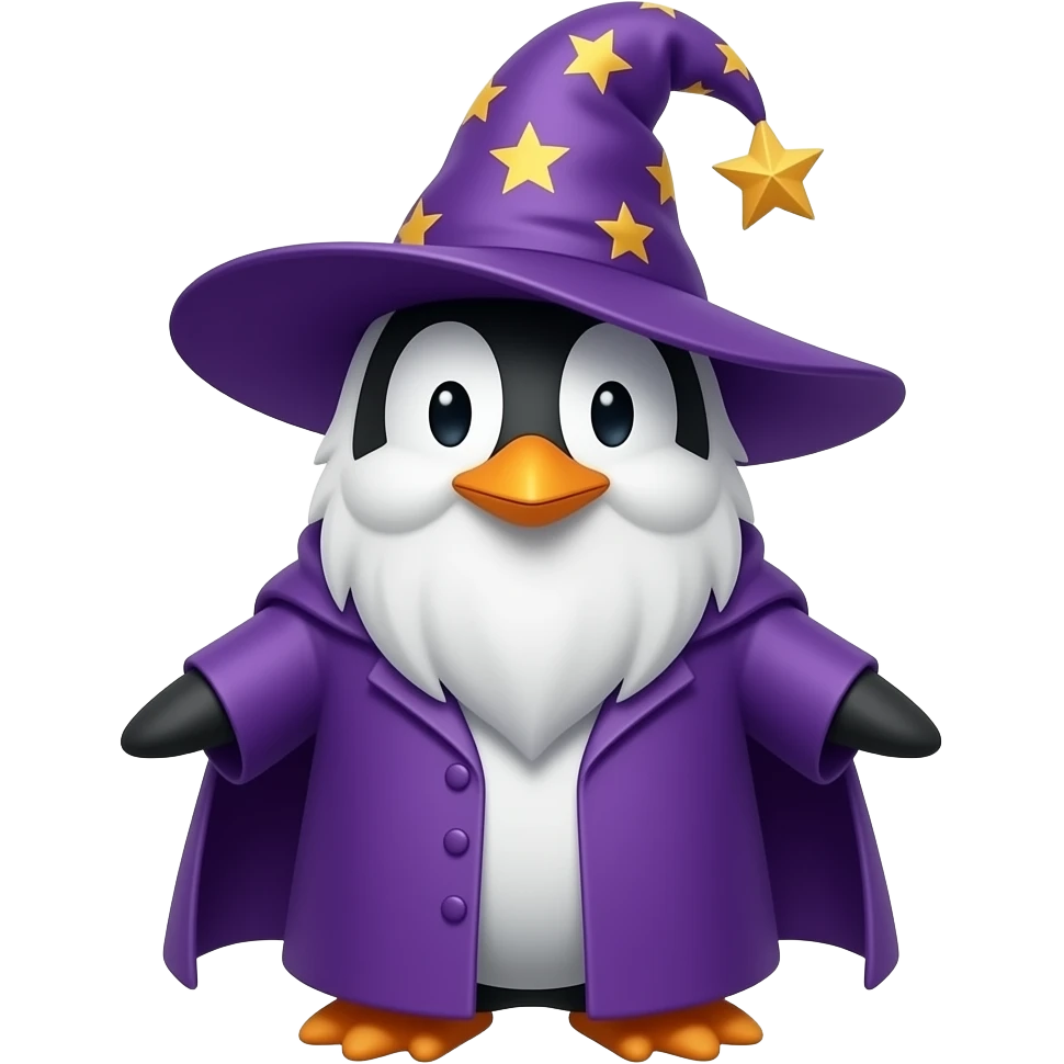 Penguin Wizard emoji