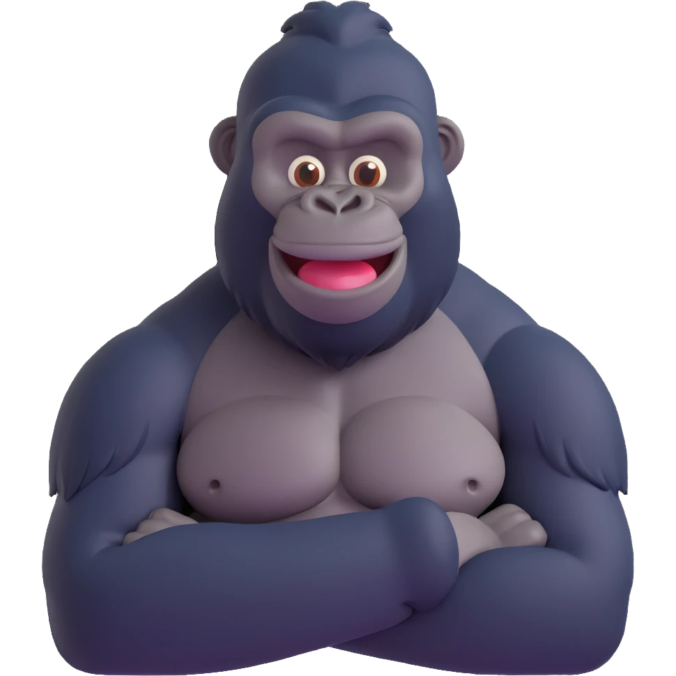 gorilla smiley emoji