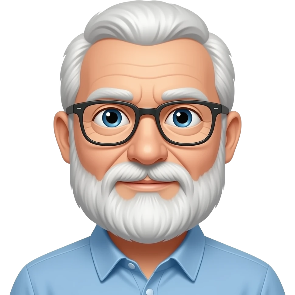 Male 70 no hait no glasses beard emoji