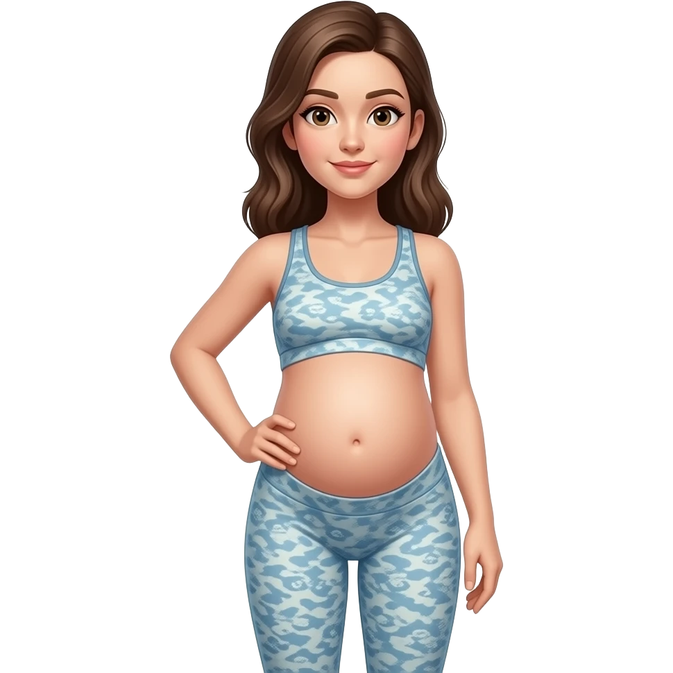 Femme 18 ans legging  belly stuffing emoji