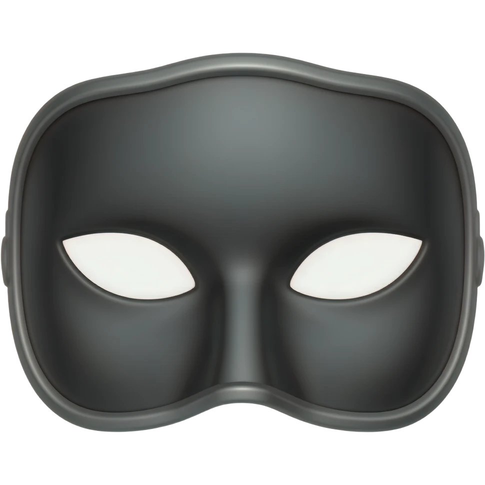 Black mask emoji