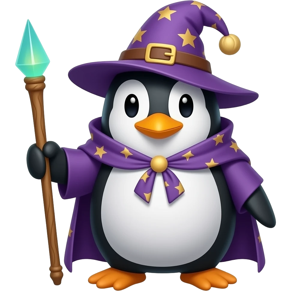 Penguin Wizard emoji