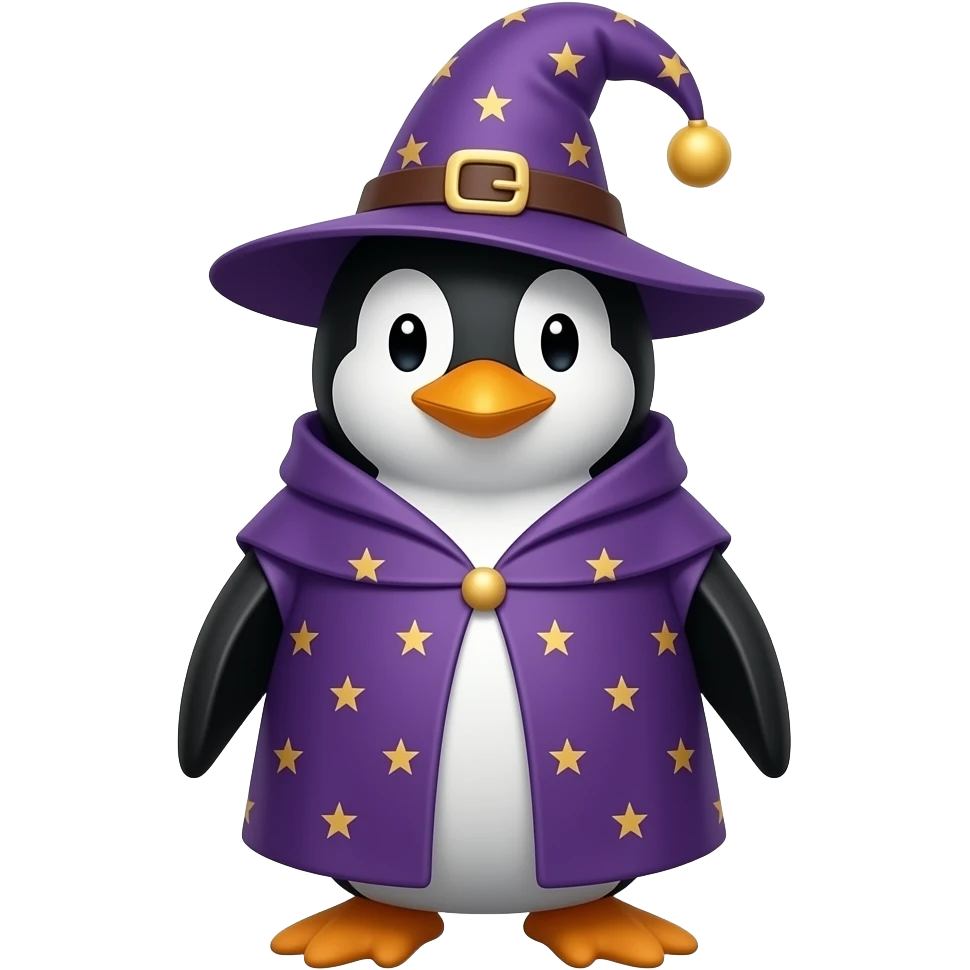 Penguin Wizard emoji
