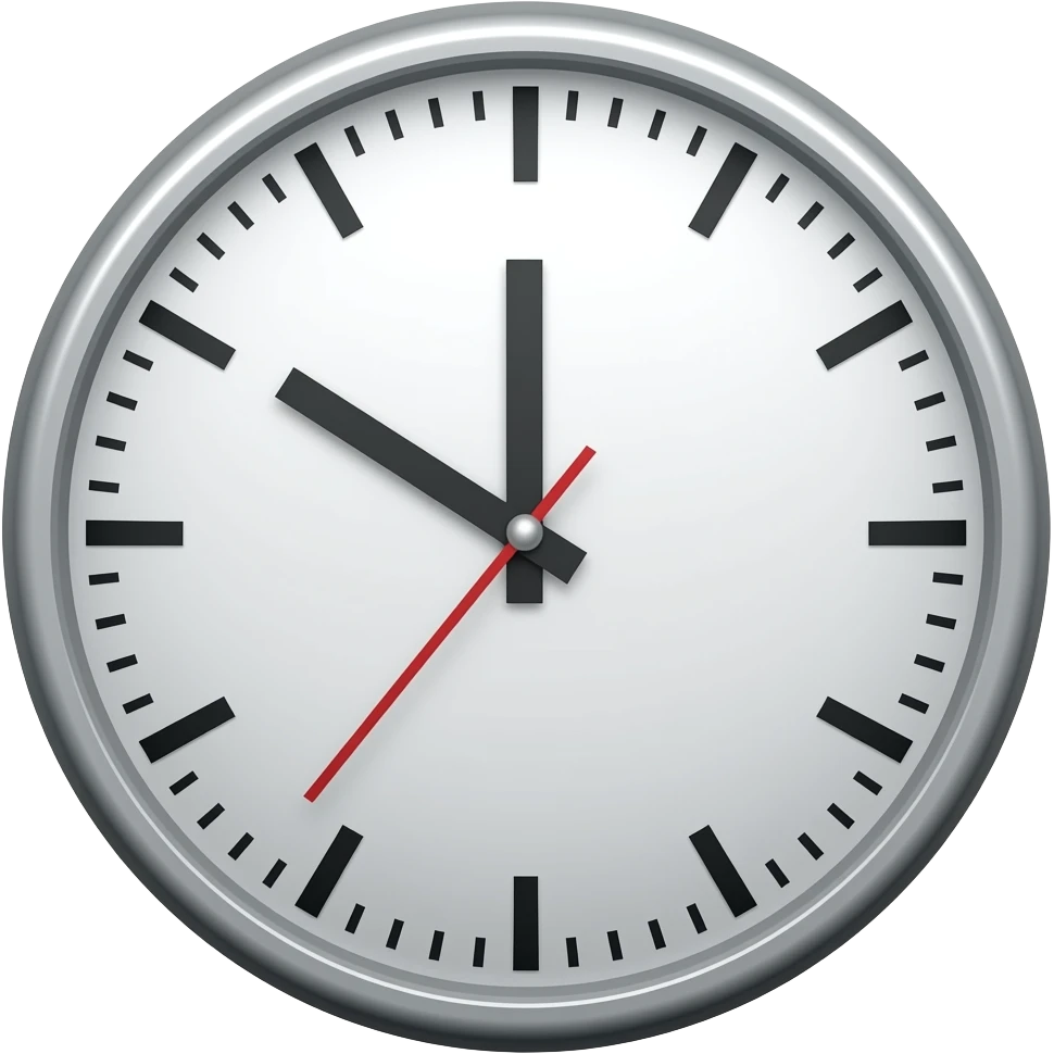 Flat clock emoji