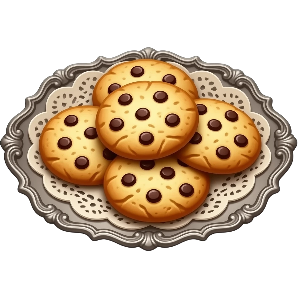 Ultra-realistic golden-brown cookies, freshly baked flaky texture ...