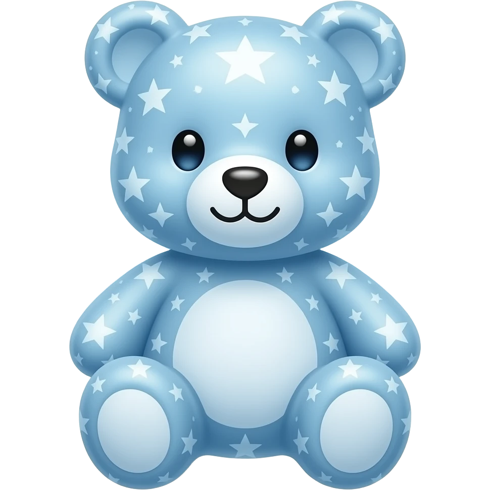 Light blue starry light blue magical teddy bear emoji