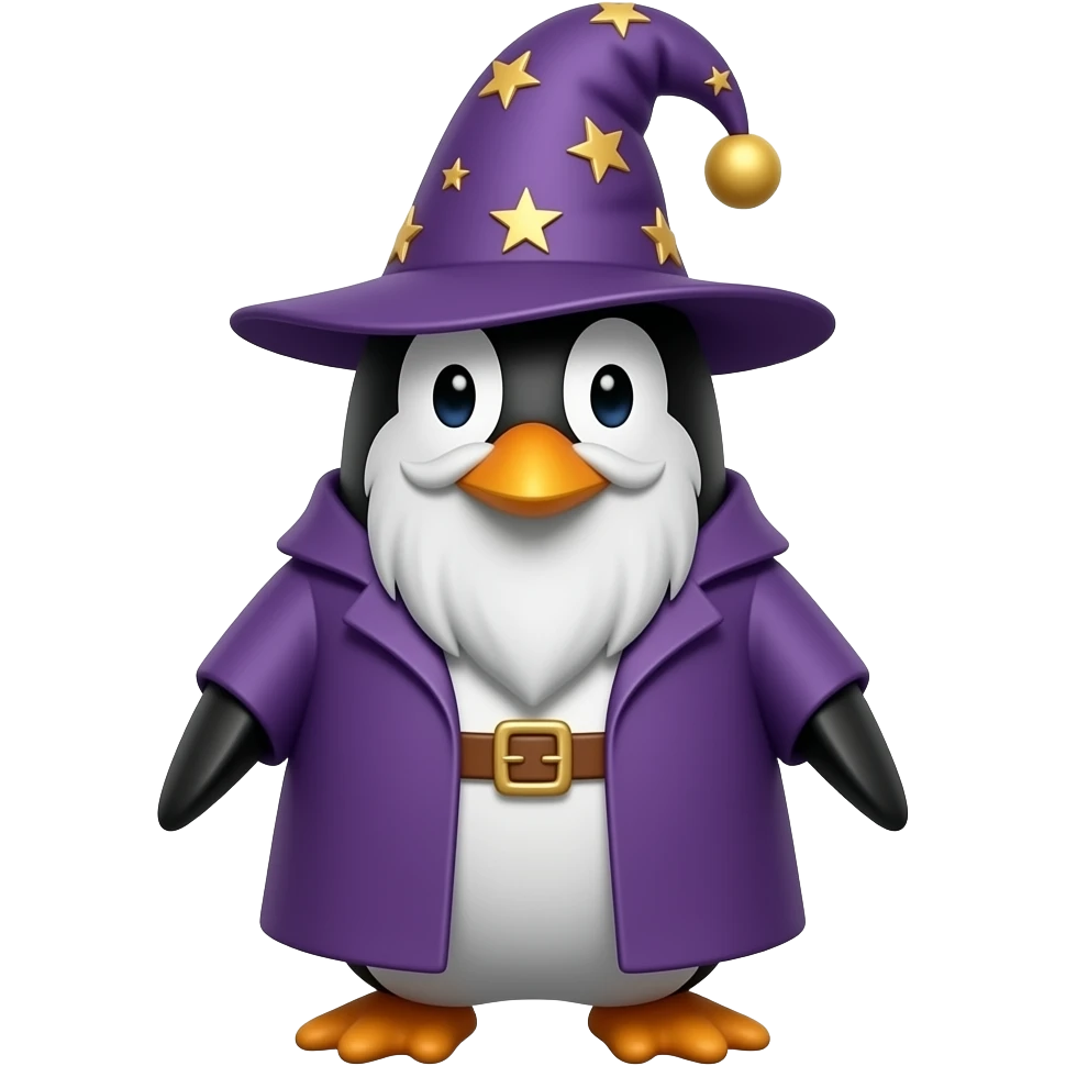 Penguin Wizard emoji