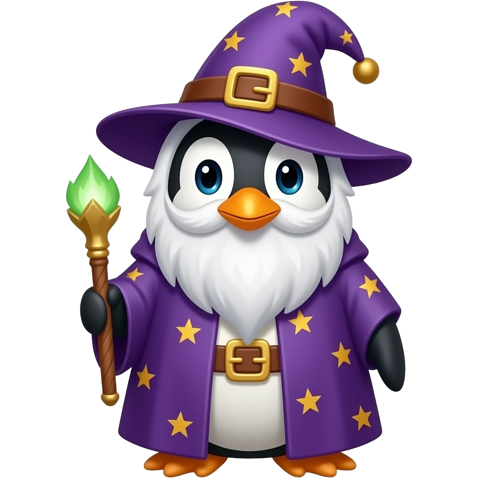 Penguin Wizard emoji