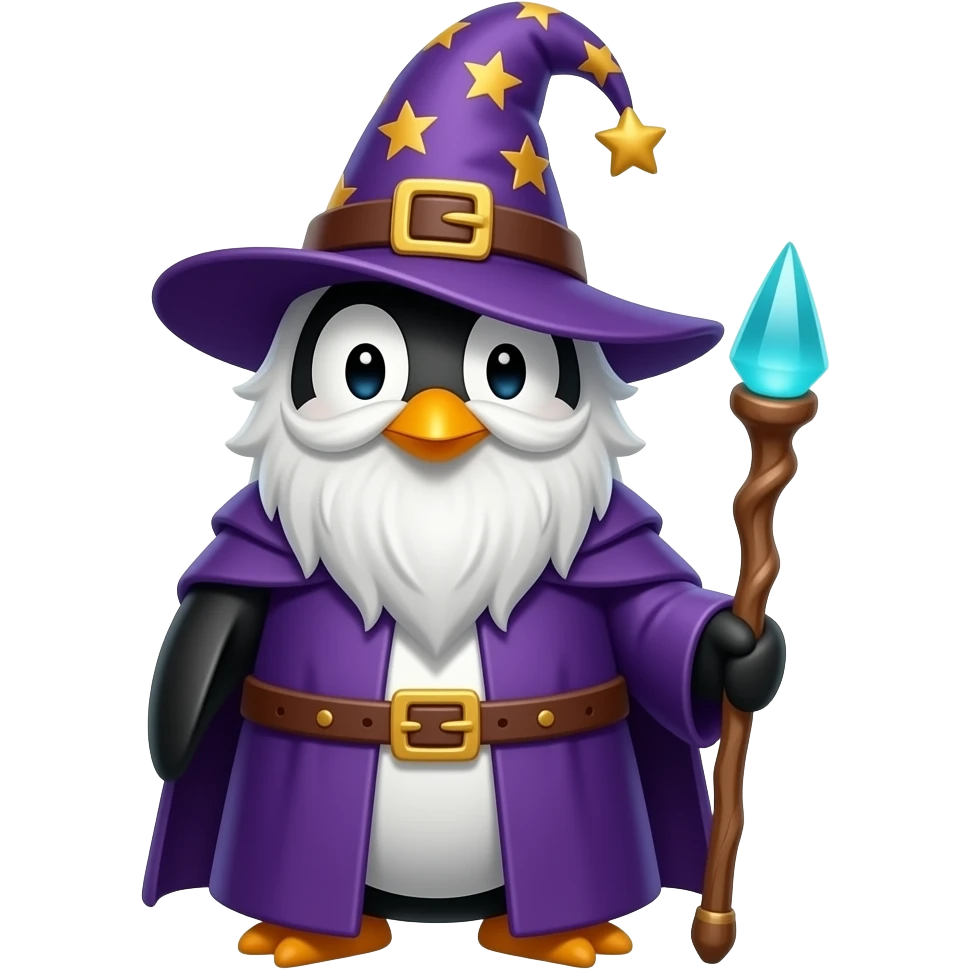 Penguin Wizard emoji