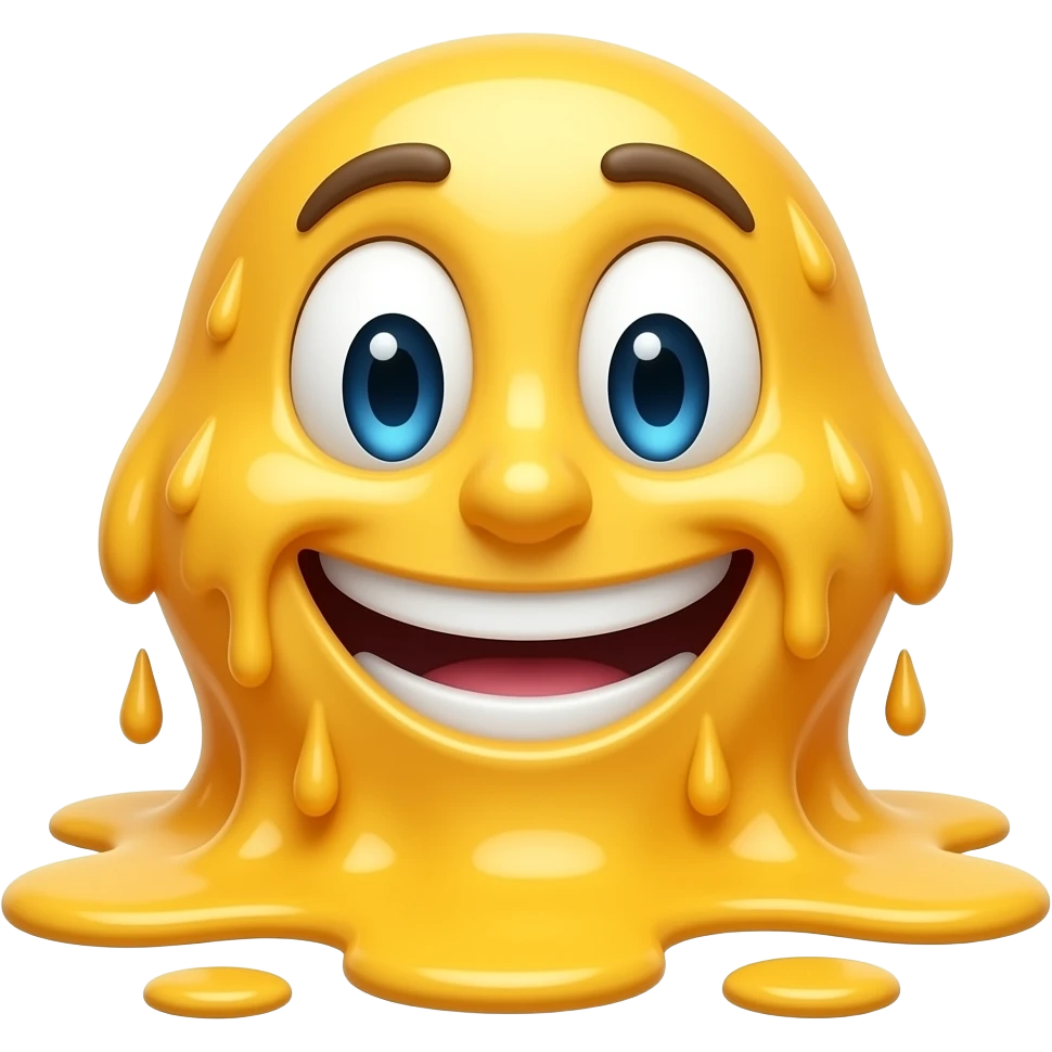 Emoji derretendo muito emoji
