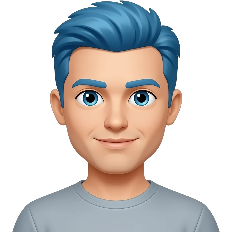 male blue hair emoji