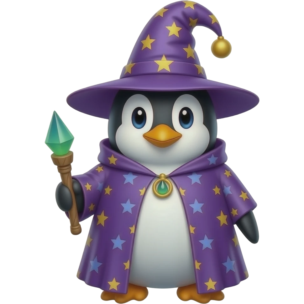 Penguin Wizard emoji