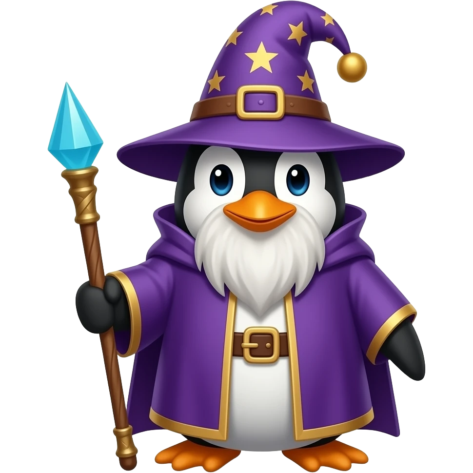 Penguin Wizard emoji
