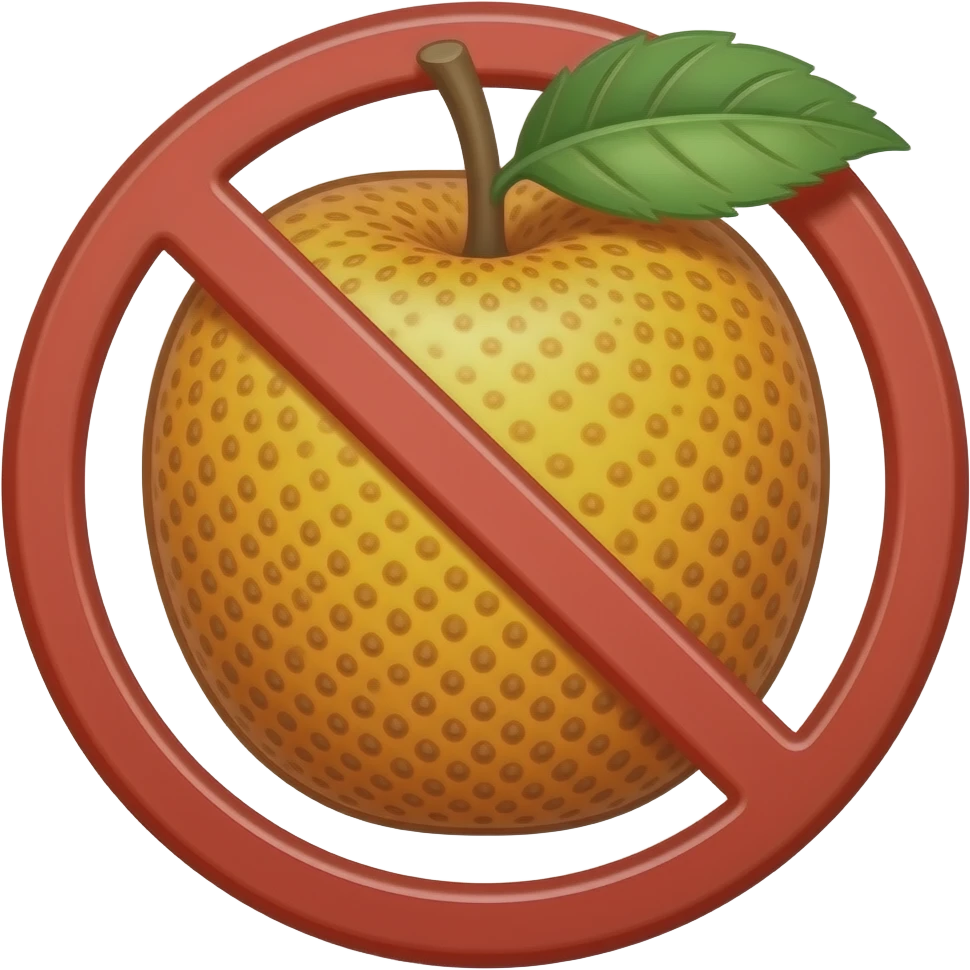 Illegal fruit emoji
