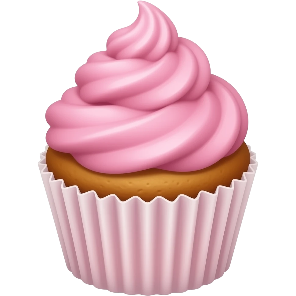 Cupcake with pink icing emoji