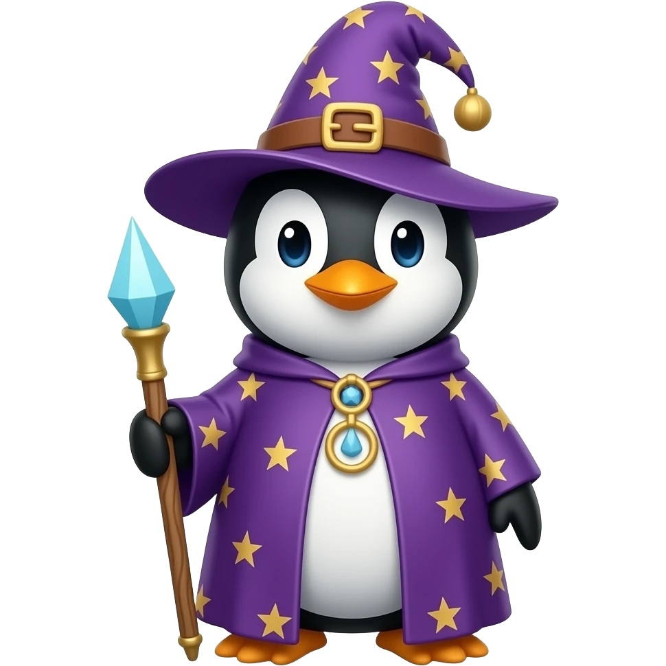 Penguin Wizard emoji