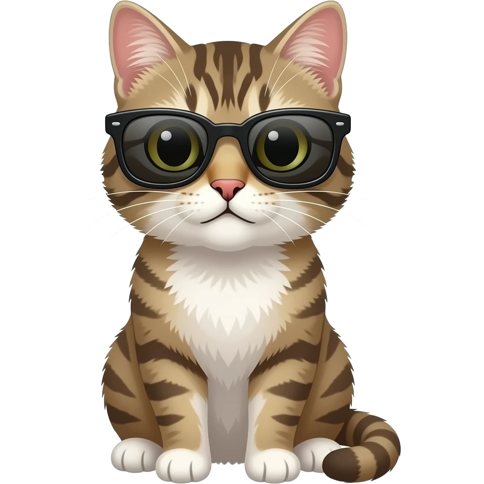 Cat wearing sunglasses emoji | AI Emoji Generator