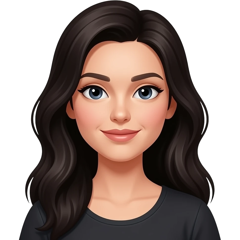 Девушка брюнетка я длинными волосами мастер маникюра emoji