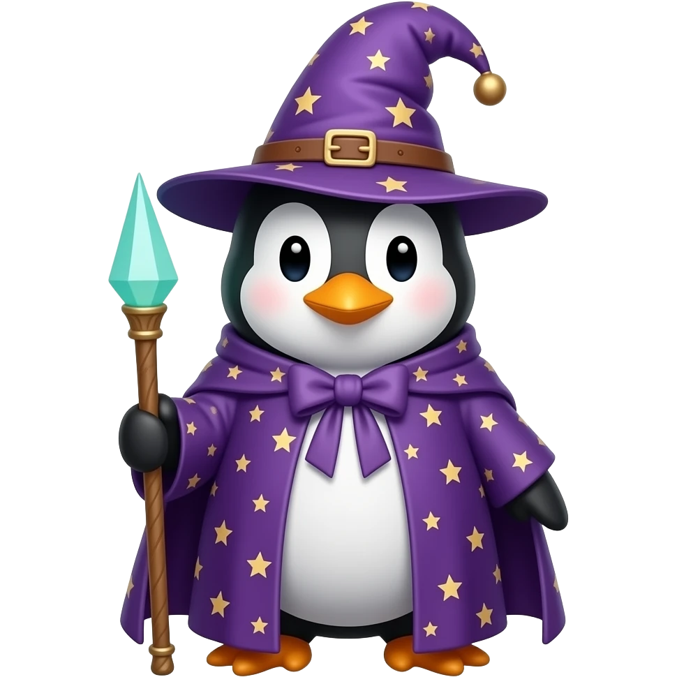 Penguin Wizard emoji