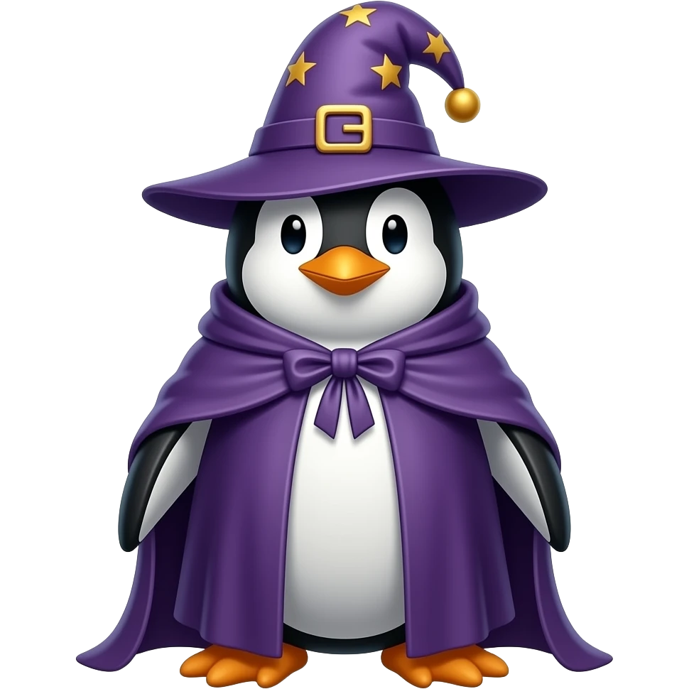 Penguin Wizard emoji