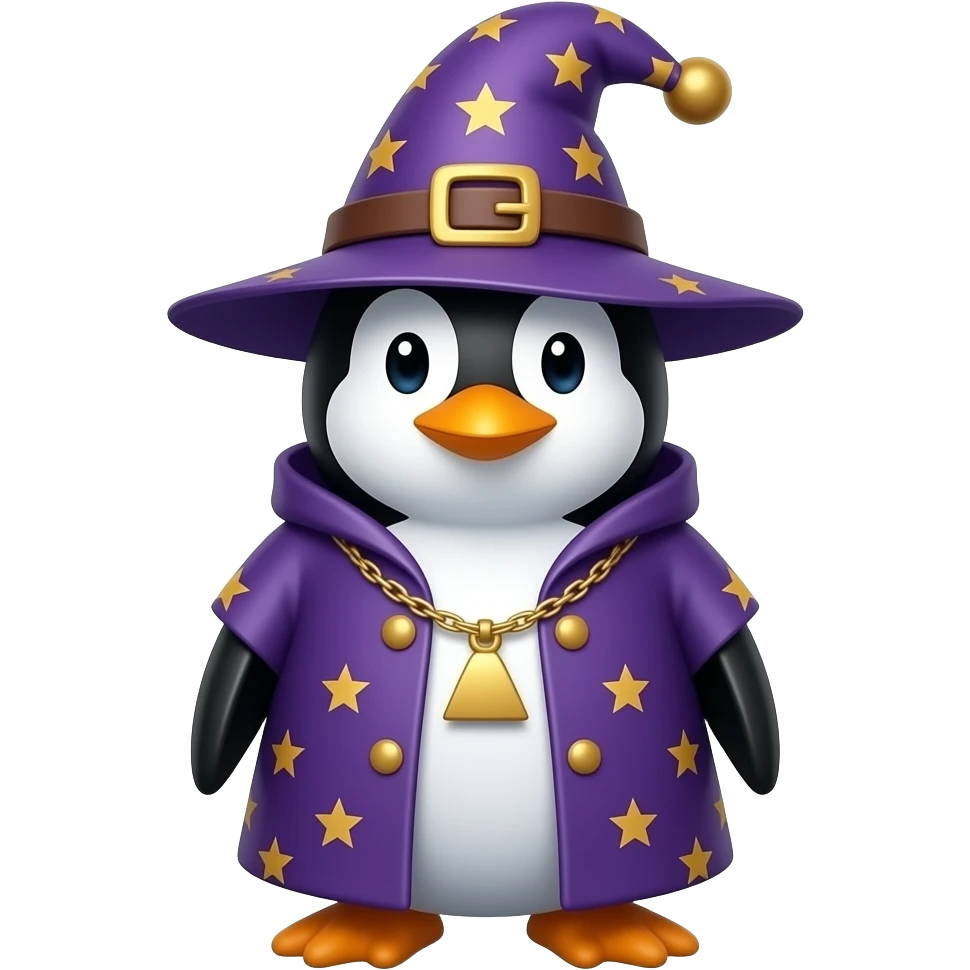Penguin Wizard emoji