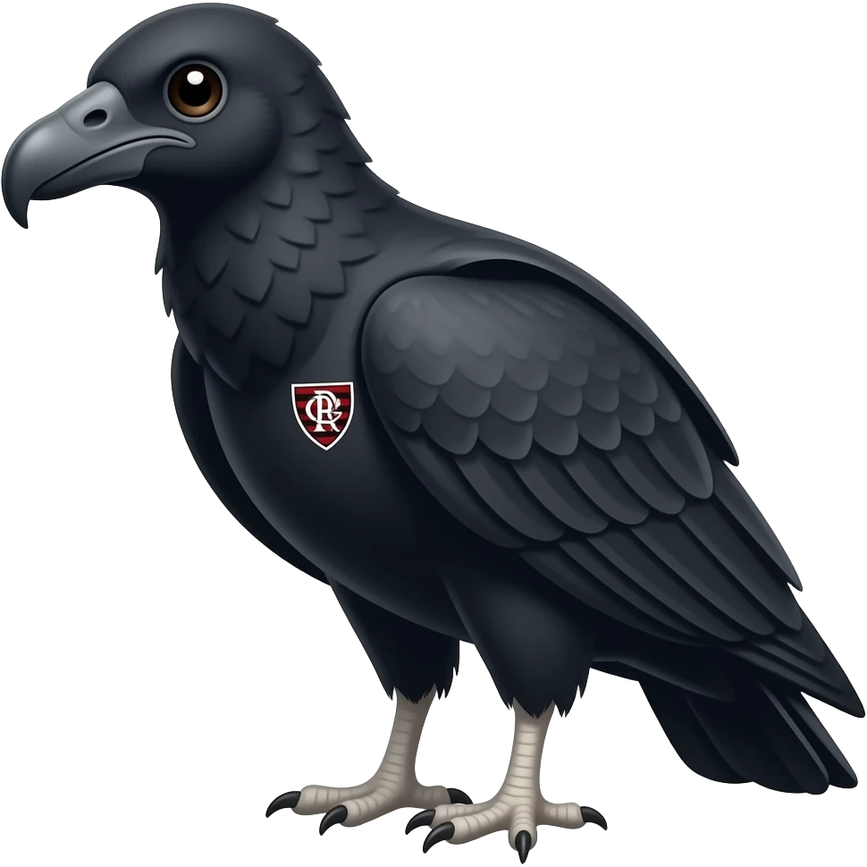 faça um urubu preto com o símbolo do Flamengo emoji | AI Emoji Generator