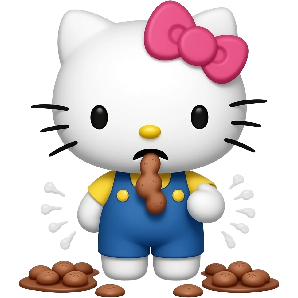 diarrhea epidemic hello kitty emoji