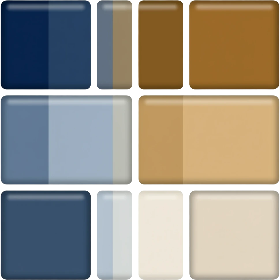 Navy + White + Brown emoji