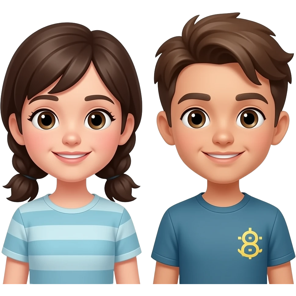 2 adolescentes emoji