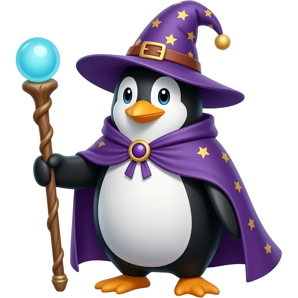 Penguin Wizard emoji