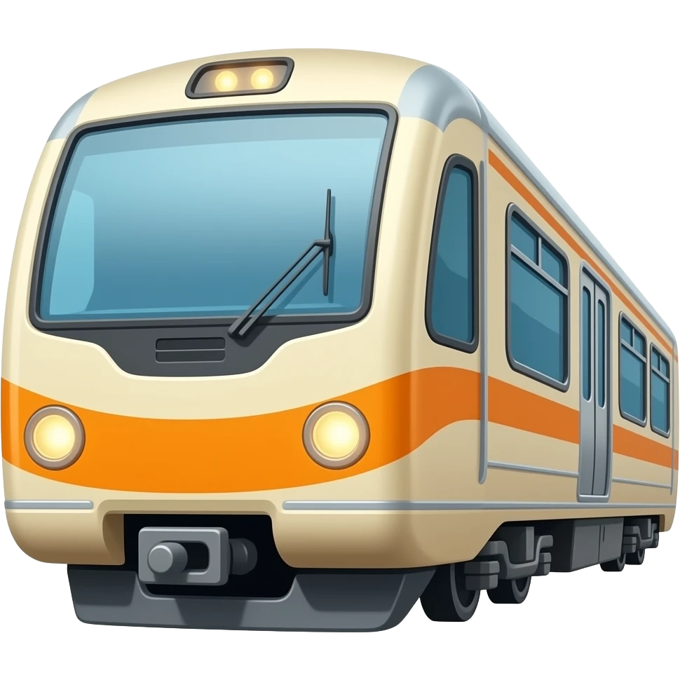 beige long train emoji