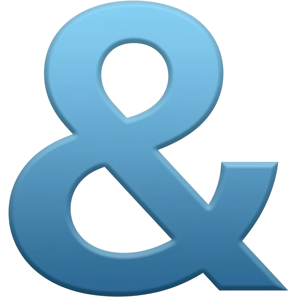blue "&" emoji
