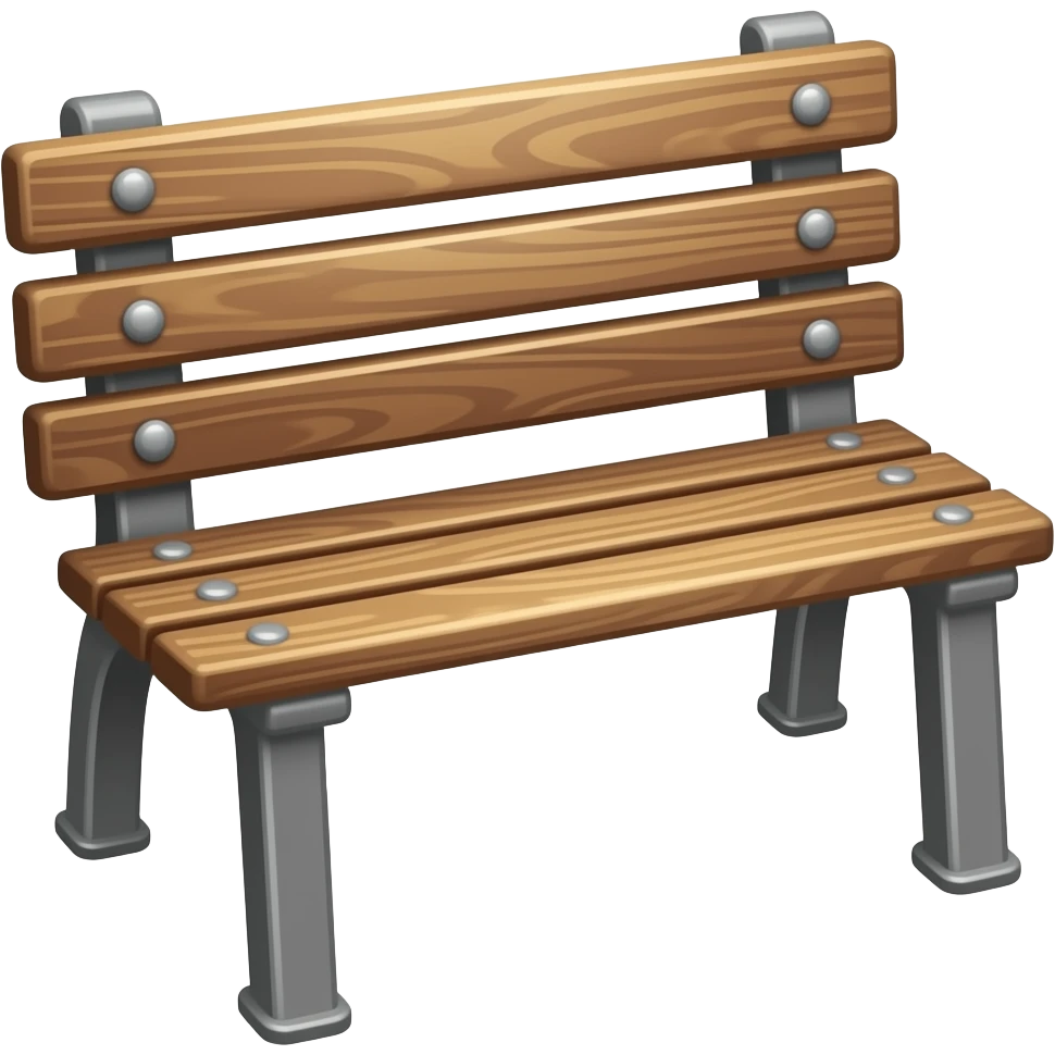 a wooden bench emoji