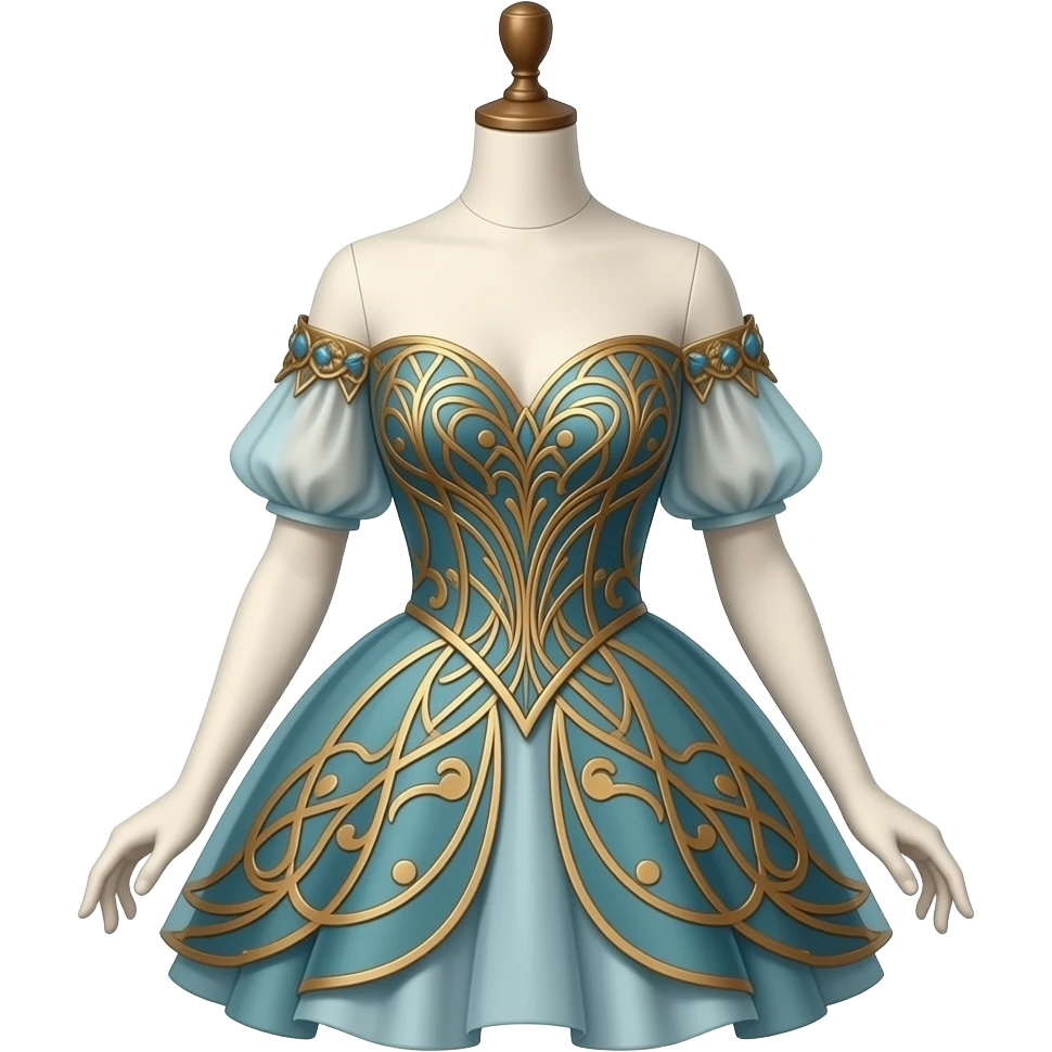 art nouveau dress mannequin emoji