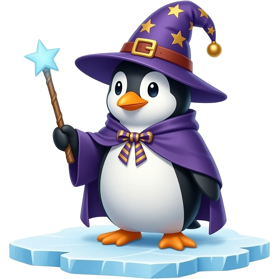 Penguin Wizard emoji