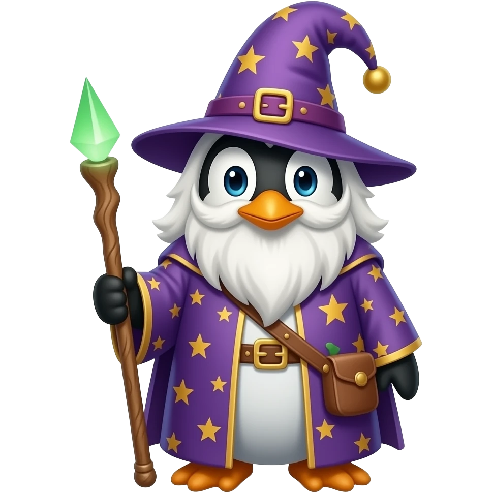 Penguin Wizard emoji