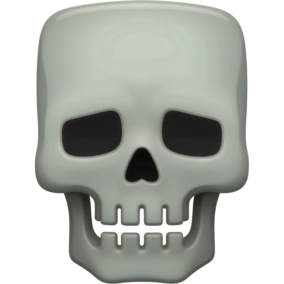 make me a skelton head from minecraft emoji