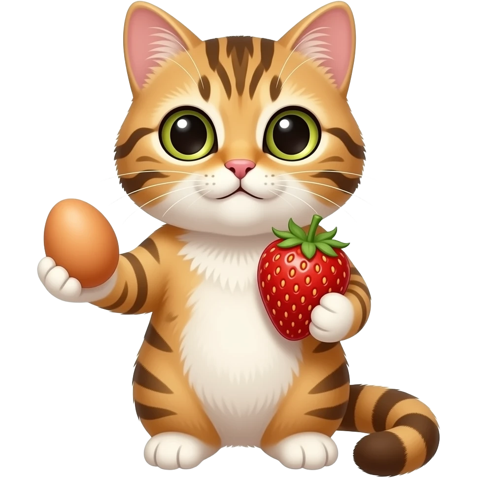 🥚🐱 Hi cat +strawberry emoji